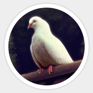 White Pigeon Sticker